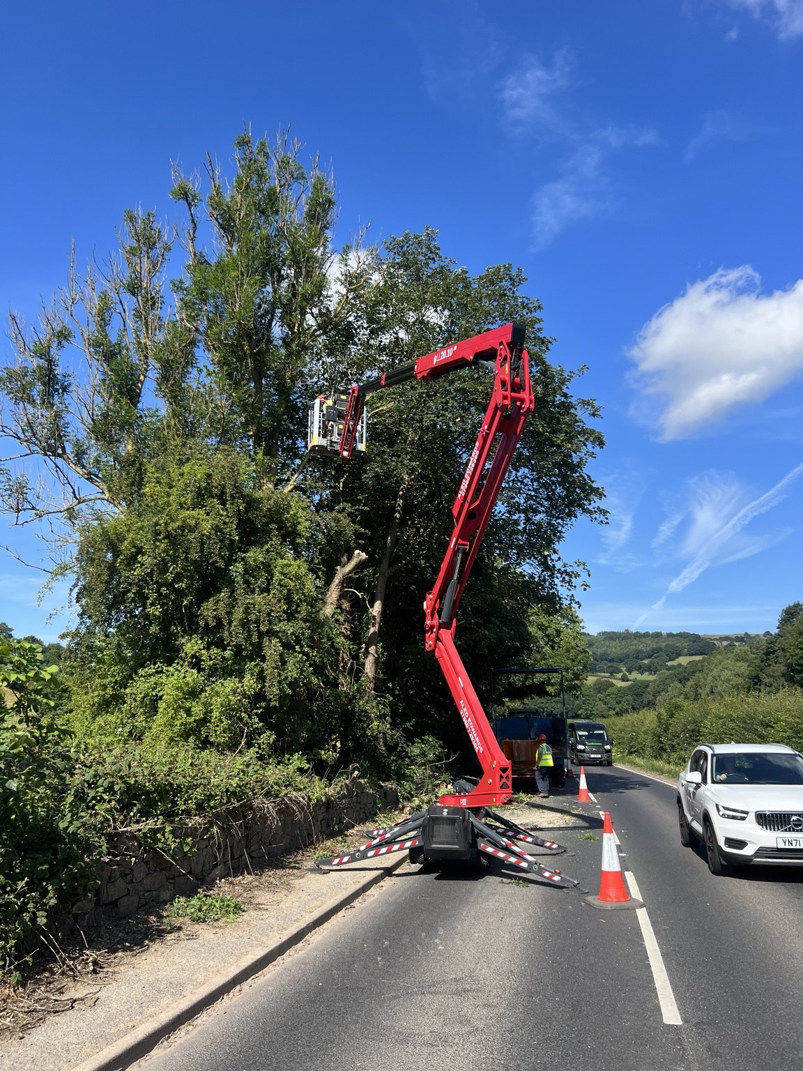 SKR Tree Surgery carrying out mechanical tree work and timber handling